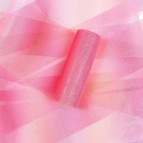 Rainbow Glitter Tulle Rolls 6 inch x 10 Yards (30 feet) for Table Runner Chair Sash Bow Pet Tutu Skirt Sewing Crafting Fabric Wedding Birthday Rib...