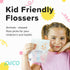 Unflavored Kids Floss - No Fluoride Dual Line Dental Floss Picks - Fun Oral Care in Colorful Floss Sticks Design - Kids Flossers Prevent Tooth Dec...