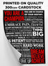 A Champion's Mantra Motivational Poster - 12 x 16 Unframed Cardstock Print - Inspirational Wall Art Décor For Bedroom, Office, Gym...
