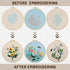 XM-GENYUE 3 Sets Embroidery Starter Kit with Pattern and Instructions, Cross Stitch Kit Include Embroidery Clothes with Floral Bouquet Pattern Col...