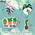 Plant Magnets for Fridge & Kitchen - Nature & Decor Potted Plants | Refrigerator Magnet Accessories & Gifts for Plant Lovers - Monstera & Cactus A...