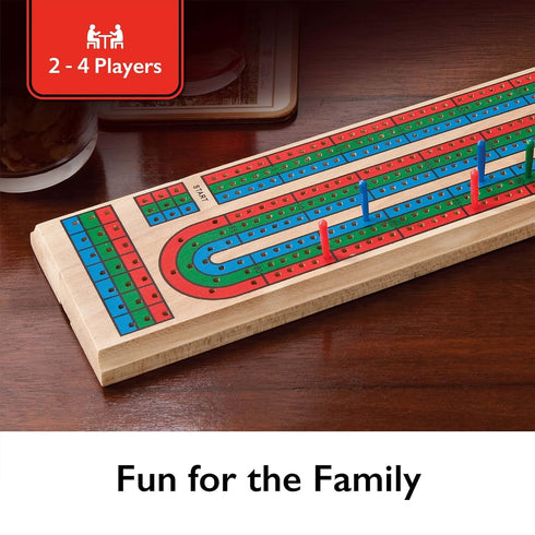 Mainstreet Classics Traditional Wooden Cribbage Board Game Set...