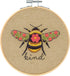 DIMENSIONS Bee Kind Needlepoint Embroidery Kit with Pattern, Felt, and Bamboo Hoop, Finished Project 6" Diameter, Multicolor 6 Piece...