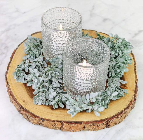Darware Little Hobnail Drinking Glasses (6oz, 4pk, Clear); Old-Fashioned Beverage Glasses for Tabletop, and Bar Use, and Candle Jars...