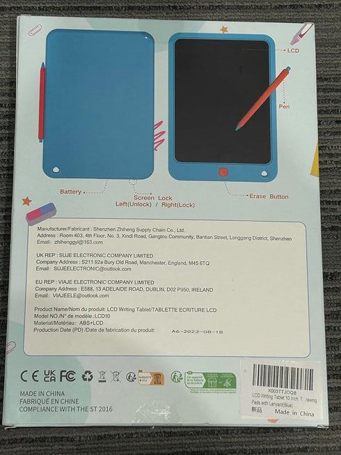 LCD Writing Tablet 10 Inch, Toys for 3 4 5 6 7 8 9 10 Year Old Boys Girls, Colorful Doodle Board Drawing Tablet, Gift for Boys Toddlers Age 3-12 Y...