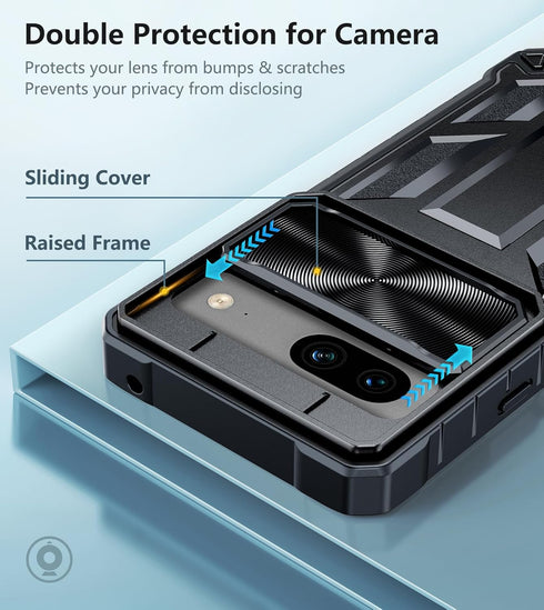 FNTCASE for Google Pixel-8 Phone Case: Military Grade Drop Protection Cell Phone Cover with Kickstand & Slide | Rugged Shockproof Protective Bumpe...
