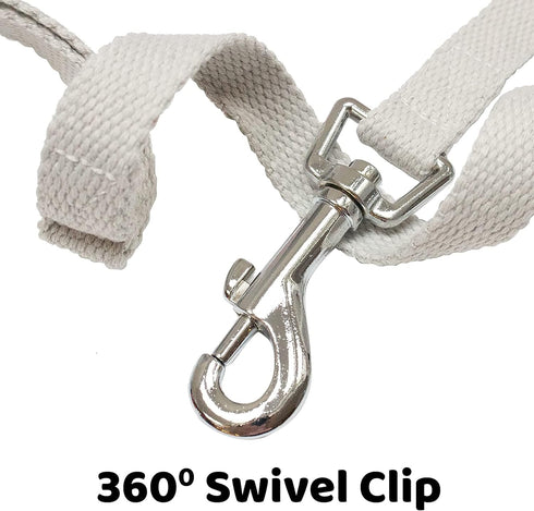 Downtown Pet Supply - Long Dog Leash - Dog Training Leash - Recall & Obedience Dog Training Tools - Nylon - 50 ft - Light Grey Dog Leash...