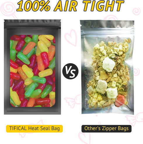 100 PCS Smell Proof Bag, Holographic Bags Packaging Bags for Small Business, Foil Freshies Bags for Food Storage, Sample Bags Resealable Bags for ...