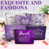 Hillban 6 Pcs Purple Makeup Bag Gifts Purple Lover Gift Purple Inspirational Zipper Cosmetic Pouch Christmas Gifts Purple Makeup Toiletry Bag for ...