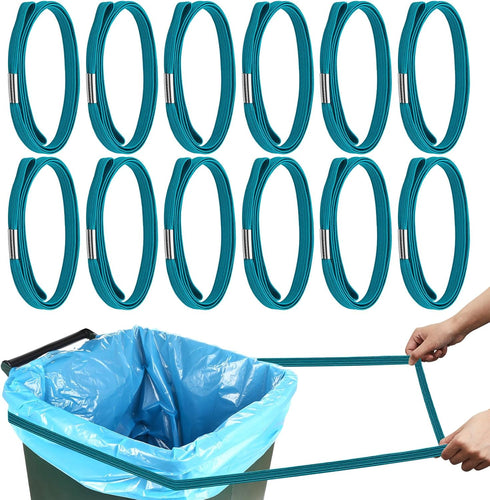12 Pieces 78.7 Inches Trash Can Bands Fits 94-96 Gallon Garbage Can Large Rubber Bands Garbage Can Bag Holder Litter Box Band Loop for Trash Can O...