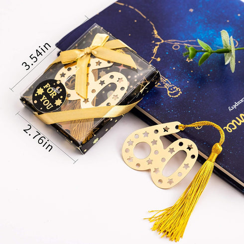 60PCS 60th Birthday Bookmarks for 60th Birthday Party Favors 60th Wedding Anniversaries Souvenirs Favors Gifts Decorations for Guests (60shape)...