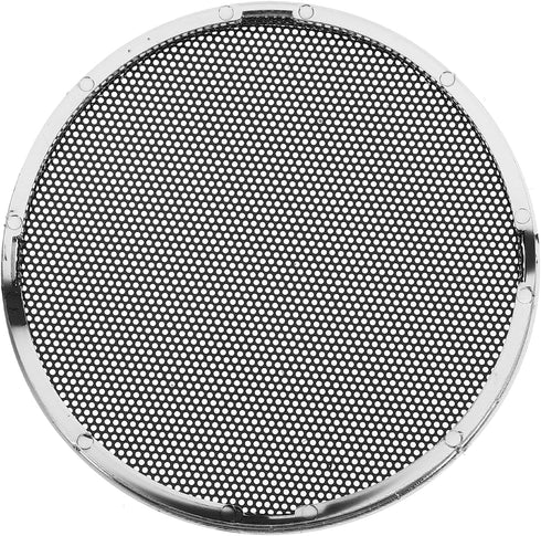 X AUTOHAUX 2pcs 3 Inch Car Metal Audio Speaker Grill Cover Mesh Woofer Horn Guard Decorative Circle Grille Protector Silver Tone...