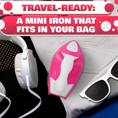 Mini Iron for Crafting 2.3" x 3.9" – Cute Mini Craft Iron for Patches, Sewing, Quilting with Quick Heat-Up Ceramic Plate & 59" Cord – Designed for...