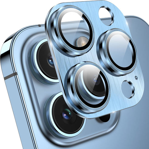 YWXTW Designed for iPhone 13 Pro/iPhone 13 Pro Max Camera Lens Protector, 3D Alloy Metal and Tempered Glass Camera Screen Protector, Full Coverage...