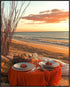 Posterizer 1 pcs-Valentine's day sunset dinner at the beach cute poster -1-Romantic Art-Holiday Poster Collection-Gift for Couples boyfriend girlf...