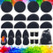 24+1 Pcs Face Paint Sponges Kit, Boyistar Art Work Sponge Body Painting Sponge for Face High Density 8P Half Moon, 8P Oval, 4P Round, 4P Finger Sp...