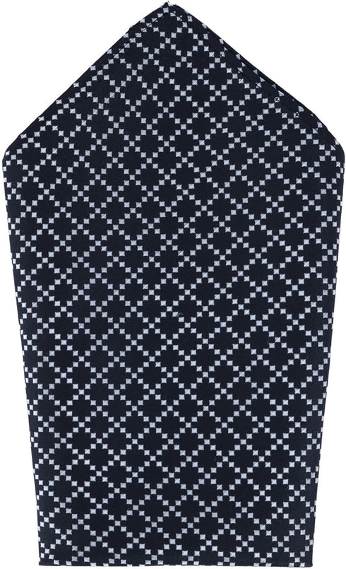 Trafalgar Men's Rowan Geometric Pattern 12x12 Silk Pocket Square...