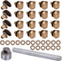 PH PandaHall 20 sets Boot Hooks Brass Shoes Eyelets Buckles Boot Lace Hooks Press Stud Tools with Rivets Shoe Repair Kit for Climb Hiking Shoes Wo...
