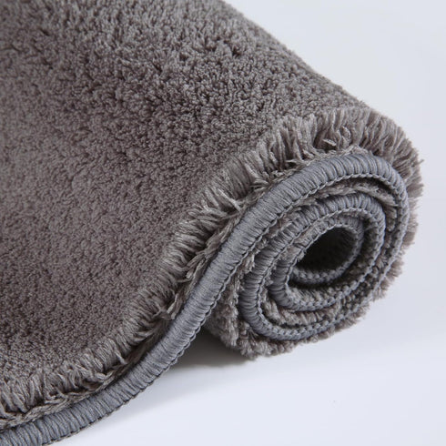 Yancorp Shaggy Bathroom Rugs 15x23 Small Plush Thick Bathroom Rug Extra Soft Bath Mat for Non Slip Machine Washable Bathroom Carpet Microfiber Abs...