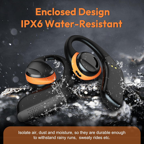 Open Ear Headphones LK08 2024 Version, Air Conduction Headphones Bluetooth 5.3 Touch Control Wireless Earbuds, Up to 70 Hours Playtime Earphones w...