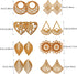 222 Pieces African Wooden Dangle Earring Making Kit, includes 48 Pieces Wooden DIY Earring Pendants 100 Pieces Jump Rings 50 Pieces Earring Hooks ...