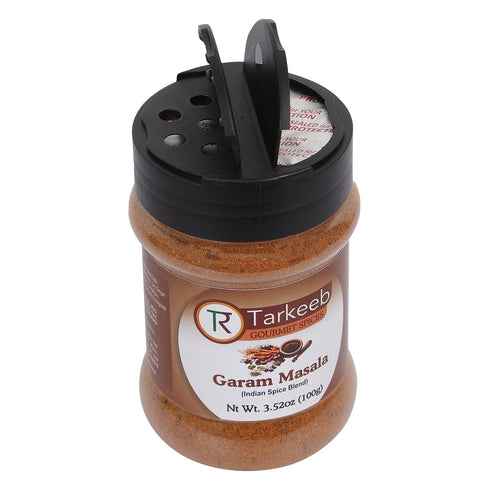 Tarkeeb Garam Masala Indian 15-Spice Blend 3.52 oz (100g) Shaker Top PET Jar ~ All Natural | Vegan | No Colors | Gluten Free | NON-GMO | Indian Or...