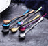 Long-handled ice tea spoon, cocktail stir spoons, stainless steel coffee spoons, ice cream scoop Set of 8 (Silver, Round)...