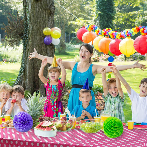 2 Pieces Polka Dot Tablecloth Polka Dot Plastic Tablecloth White Polka Dot Plastic Tablecloth 54 x 108 Inches Polka Dot Table Cover for Party Deco...