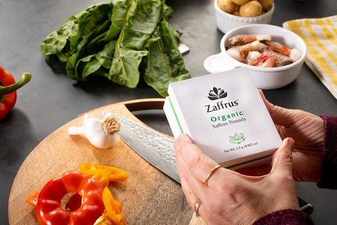 Zaffrus - Certified Organic Super-Premium All Red Saffron Threads (1.5 gram, .052 oz)...