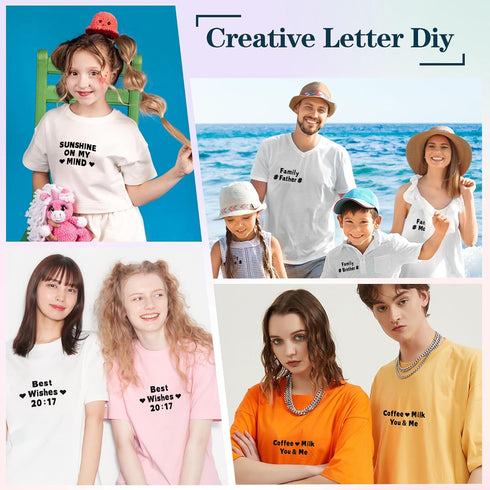 12 Sheets Iron On Letters 1200Pcs Vinyl Iron On Letters for Clothing 0.75 Inch Heat Transfer Letters with A-Z Heat Press Alphabet Stickers for Fab...