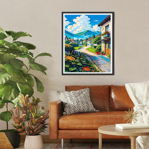 cewlonp Landscape Paint by Number for Adults-Paint by Numbers for Adults Beginner,Flowers Paint by Numbers for Gift Home Wall Decor(16x20inch)...