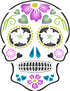 Day of The Dead Sugar Skull Stencil, 6.5 x 8.5 inch (M) - Halloween Decor Stencils for Painting Template...