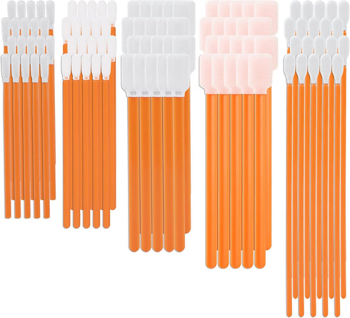 Cleaning Swab Kit Mixed Microfiber and Foam Swab Sticks (5 Types, Total 100 Packs) for Printer, Gun, Optics Lens, Camera, Arts and Crafts, Automot...