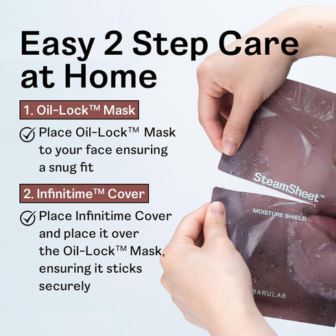 Oil-Lock Steamsheet Mask 5 Pack | Premium Spa-like Nourishing Facial Treatment for All Skin Types Deeply Hydrates Moisturizes Illuminates Enhances...