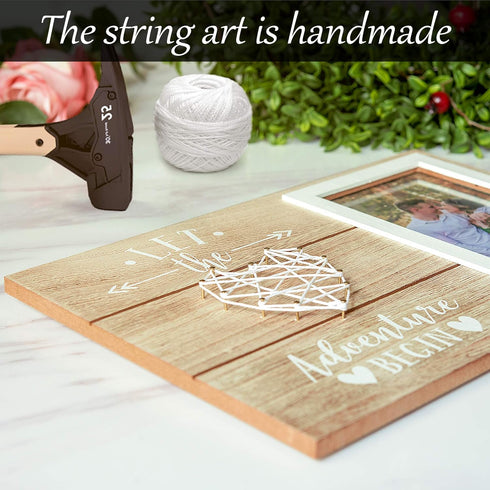 Engagement Wedding Gifts for Engaged Couples - Boyfriend, Girlfriend, Husband, Wife, or Fiance Romantic Love Picture Frame Gift - Let The Adventur...