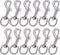 Swivel Snap Hooks, Hanlongyu 12 Pcs Metal Heavy Duty Dog Leash Clasp Stainless Steel, Multipurpose Keychain Clip Spring Pet Buckle for Linking Dog...