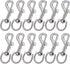 Swivel Snap Hooks, Hanlongyu 12 Pcs Metal Heavy Duty Dog Leash Clasp Stainless Steel, Multipurpose Keychain Clip Spring Pet Buckle for Linking Dog...