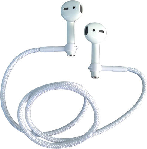 Cord - Soft 22 Inches Leash or Necklace That Holds Around Your Neck, Compatible with Many Wireless Buds, White......