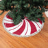 FREEHOTU Mint Sugar Double Swirl Candy Christmas Tree Skirt Gorgeous Edge Tassel Lace for 48" Xmas Ornaments Decoration...