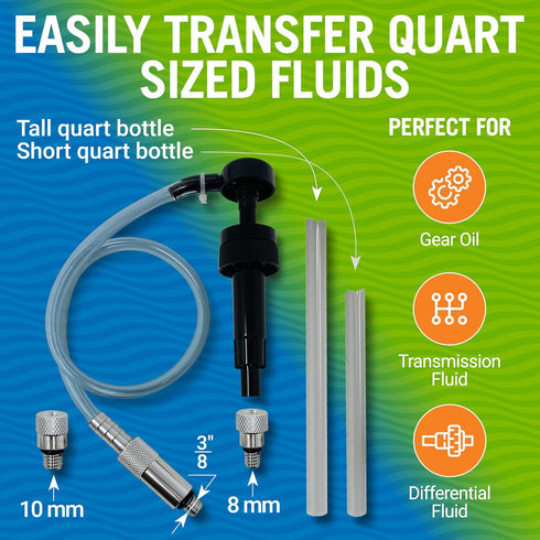 Lower Unit Gear Oil Pump for Quart Bottle Gear Lube Pump for Marine Lower Unit Transmission Fluid Pump Transfer Rear Differential Fluid Pump Chang...