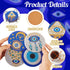 8Pcs Evil Eye Diamond Painting Coaster 5D Diamond Cup Mat with Holder Cork Pad Rhinestone Non Slip Drink Table Coaster for Beginners Adults DIY Pa...