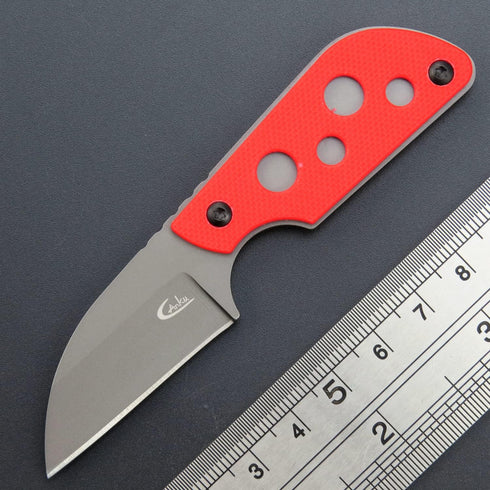 C1297 Fixed Blade Knife Neck Knife,9Cr18Mov Blade G10 Handle EDC Tool Knifes for Outdoor, Camping, Hiking, Fishing,Hunting with kydex Sheath (Red)...
