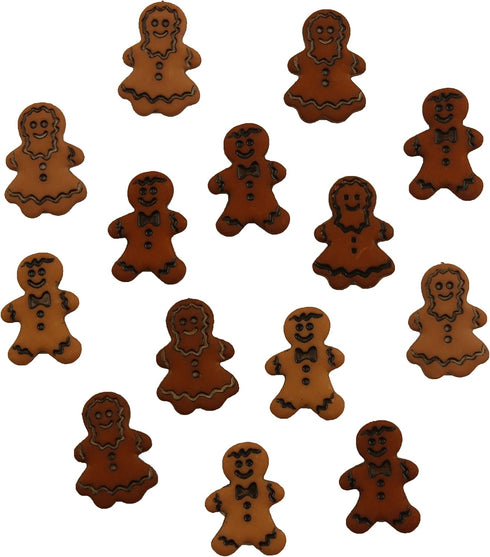 Buttons Galore 60+ Assorted Christmas Buttons for Sewing & Crafts - Set of 6 Button Packs - Gingerbread, Presents, Chirstmas Trees & More...