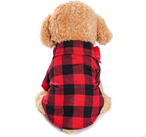 3 Pack Plaid Puppy Cat Shirt Cute Dog Shirt Cat Shirt Dog Plaid Shirt Dog Shirts for Medium Dogs Cats Birthday Party and Holiday Photo...
