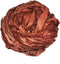 Super Bulky Recycled Sari Silk Ribbon Yarn in Rust | 50 GMS - 30 Yards | Duppioni Silk Ribbon | Ribbon for Crafts, Rug Making, Jewelry Making, Nec...