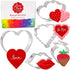 Valentines Day Cookie Cutters 5-Pc. Set Made in USA by Ann Clark, Heart, Strawberry, Scalloped Heart, Lips, Double Heart...