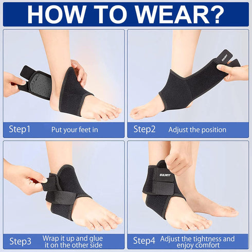 Kids/Youth Ankle Brace, Adjustable Breathable Ankle Support Plantar Fasciitis Compression Sleeve Foot Brace Heel Protector Wrap for Protection Ten...