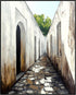 Posterizer 1 pcs-quiet Mediterranean or North African village alleyway 5-Photography Art Gift for Men Women Entrepreneur Teens Decor for Home & O...