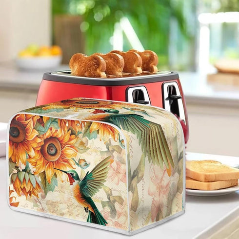 Sunflower Hummingbird 2 Slice Toaster Cover, Toaster Appliance Cover with Top Hook, Microwave Toaster Oven Cover, Small Appliance Cover...