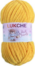 Yellow Soft Velvet Yarn Chenille Yarn for Crocheting Super Bulky, 75.4 yds, Baby Blanket Yarn for Knitting Amigurumi Yarn Fancy Yarn for Crochet W...